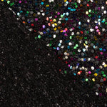 Tulle fantaisie noir à sequins multicolores - Ribes y Casals
