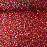 Tulle fantaisie rouge à sequins multicolores - Ribes y Casals
