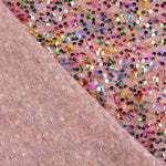 Tulle fantaisie rose à tissu à sequins multicolore - Ribes y Casals
