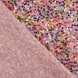 Tulle fantaisie rose à tissu à sequins multicolore - Ribes y Casals