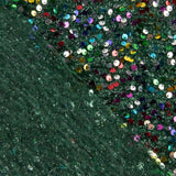 Tulle fantaisie vert à sequins multicolores - Ribes y Casals