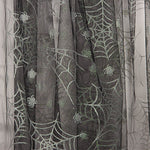 Tulle noir avec araignées argentées pour Halloween - Ribes y Casals