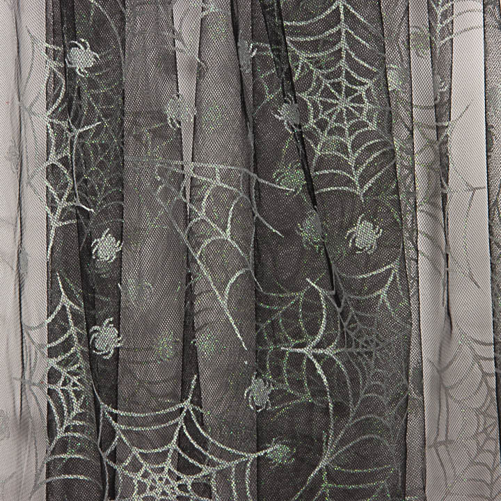 Tulle noir avec araignées argentées pour Halloween - Ribes y Casals