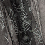 Tulle noir avec araignées argentées pour Halloween - Ribes y Casals