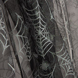 Tulle noir avec araignées argentées pour Halloween - Ribes y Casals