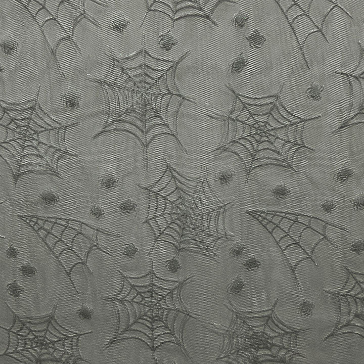 Tulle noir avec araignées argentées pour Halloween - Ribes y Casals