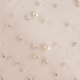 Tulle rose nude avec des perles nacrées - Ribes y Casals