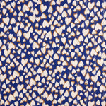 Viscose Lurex Argent Cœurs Bleu foncé - Ribes y Casals