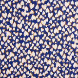 Viscose Lurex Argent Cœurs Bleu foncé - Ribes y Casals