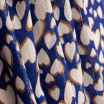 Viscose Lurex Argent Cœurs Bleu foncé - Ribes y Casals