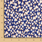Viscose Lurex Argent Cœurs Bleu foncé - Ribes y Casals