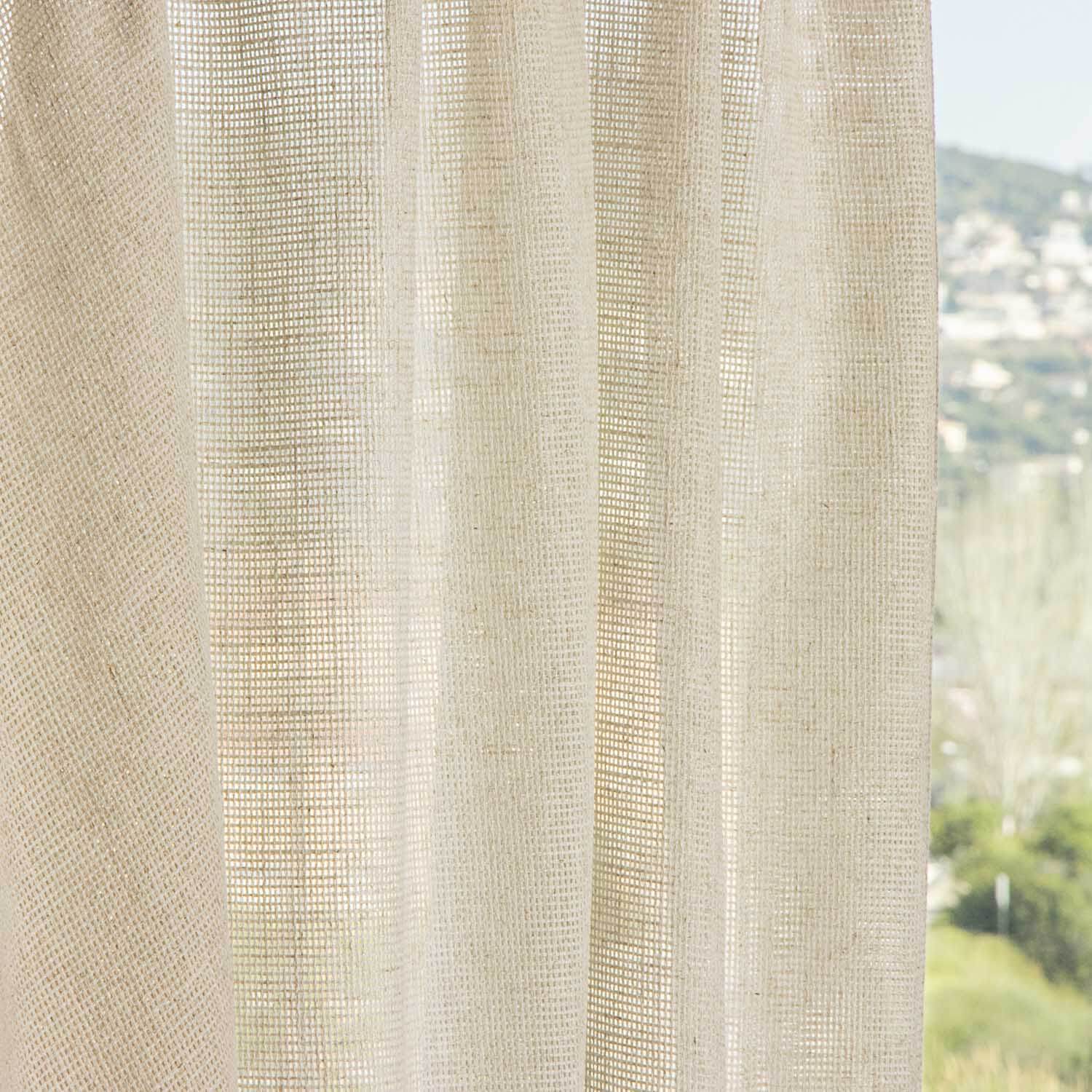 Voilage en filet couleur lin naturel - Ribes y Casals