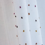 Voilage Plumeti à franges, tons automnaux - Ribes y Casals