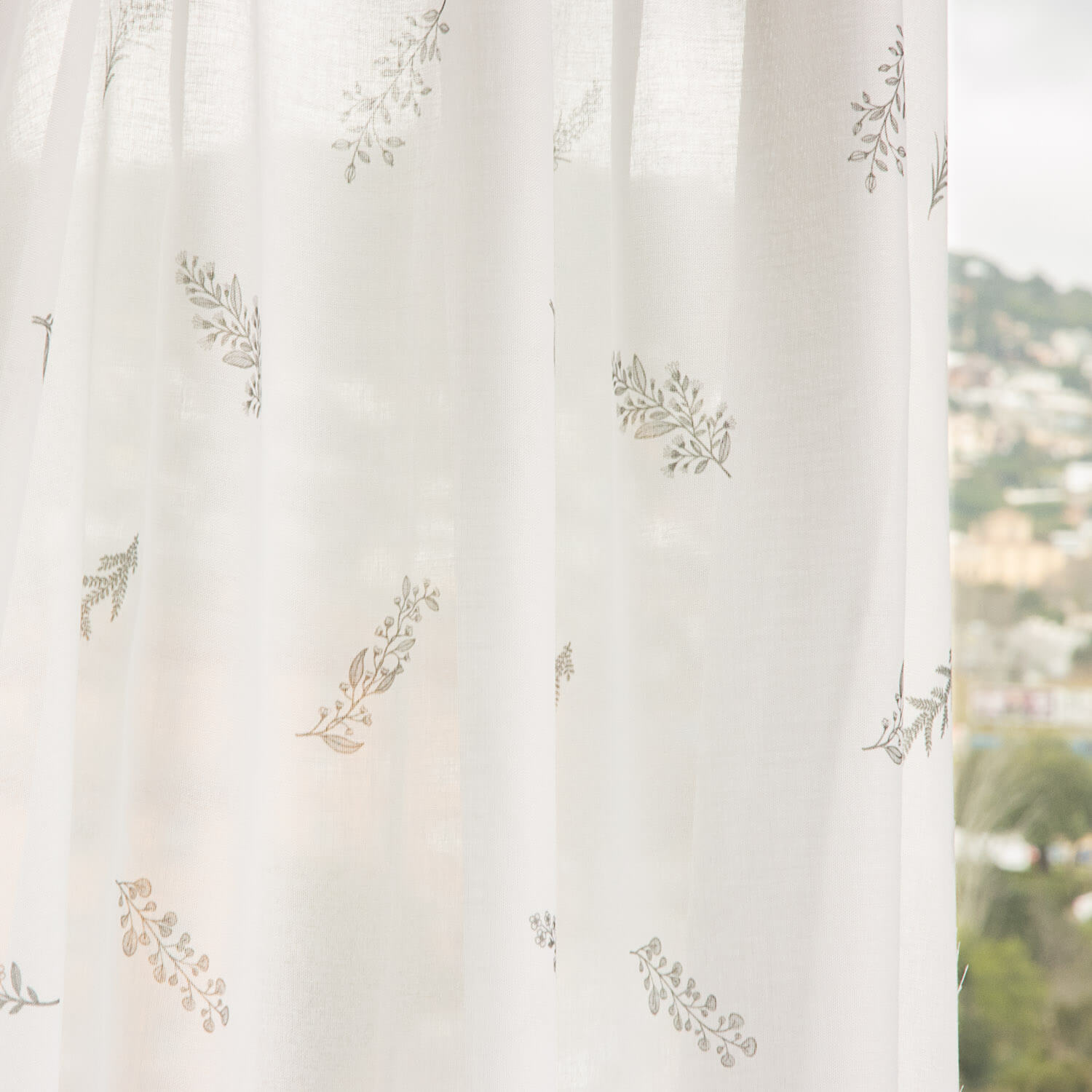 Voilage imprimé feuilles - Ribes y Casals