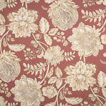 Toile de coton effet tissu de lin Jardin Imperial Terracotta - Ribes y Casals