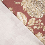 Toile de coton effet tissu de lin Jardin Imperial Terracotta - Ribes y Casals