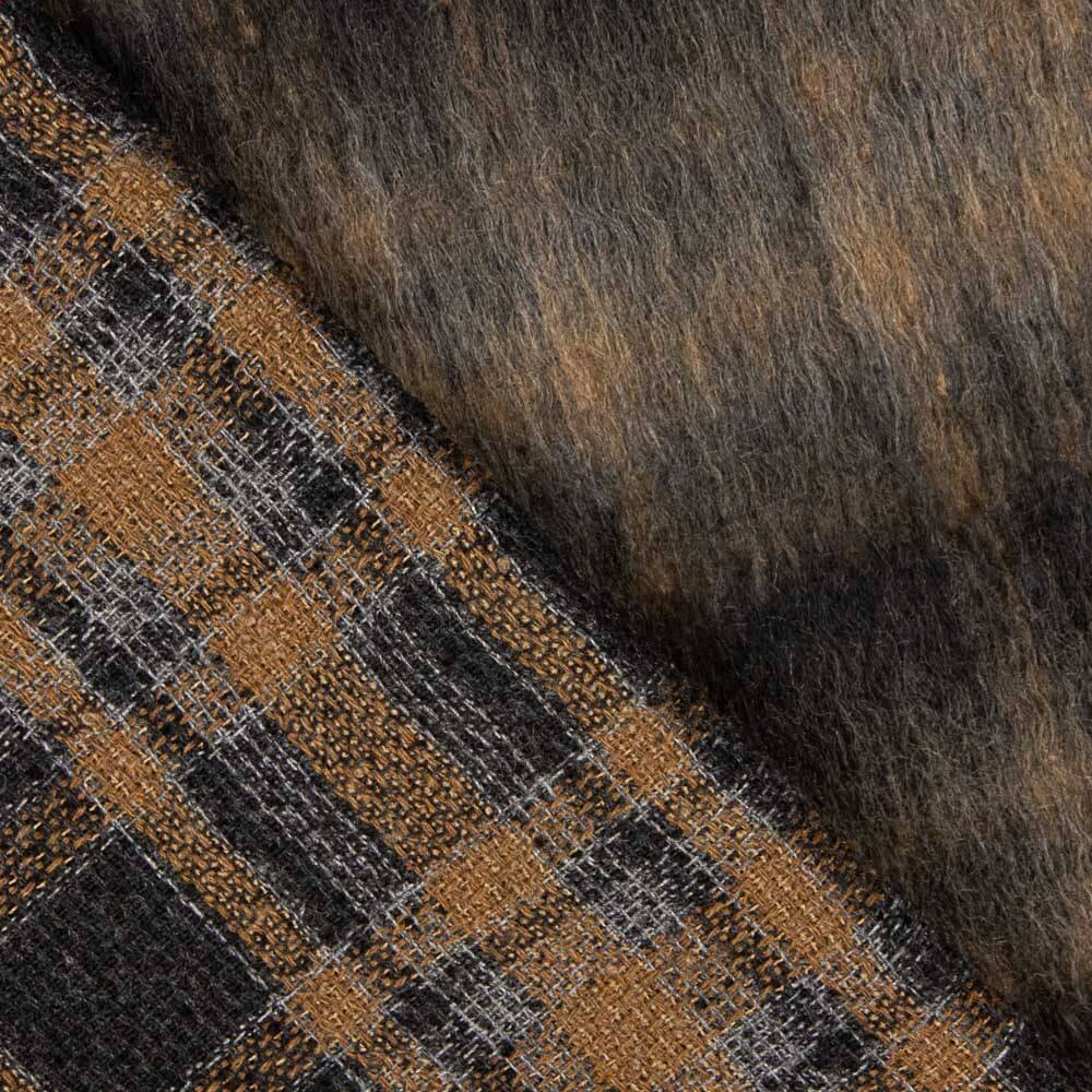 Cheveux Manteau Carreaux Marron - Ribes y Casals