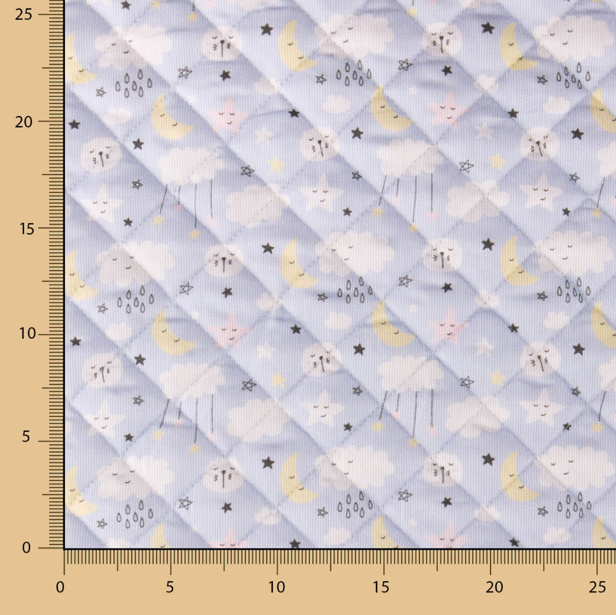 Coton Piqué Rembourré Bleu Ciel - Ribes y Casals