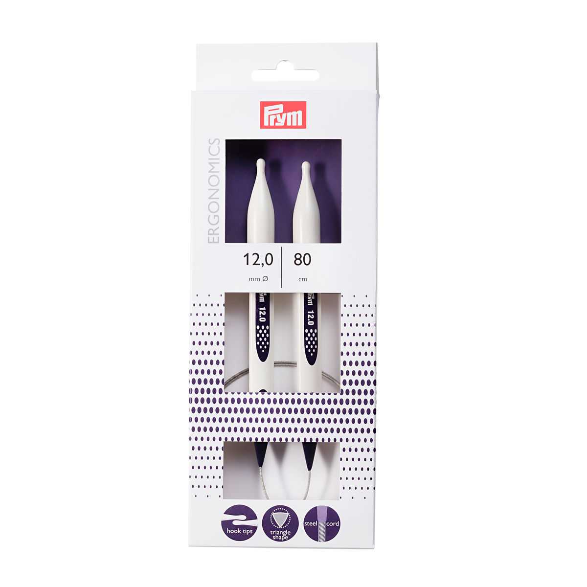 Prym - Aiguilles Tricot Ergonomique 12mm. 215814 - Ribes y Casals