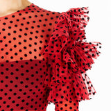 Tulle Lycra Flocage Rose - Ribes y Casals