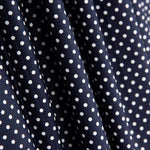 Popeline de coton à pois bleu marine - Ribes y Casals