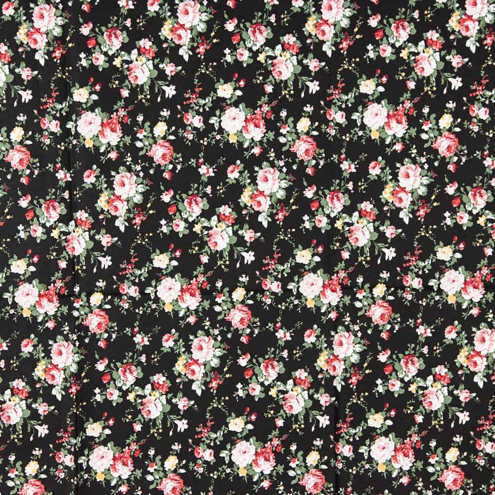 Popeline Coton Classique Mini Cretonne Noir - Ribes y Casals