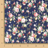 Marine Popeline Coton Classique Mini Cretonne - Ribes y Casals