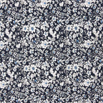 Popeline Coton Fleurs Bleu Marine - Ribes y Casals