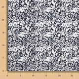 Popeline Coton Fleurs Bleu Marine - Ribes y Casals