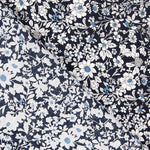 Popeline Coton Fleurs Bleu Marine - Ribes y Casals