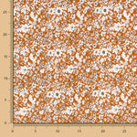 Popeline Coton Fleurs Terracotta - Ribes y Casals