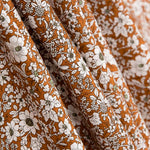 Popeline Coton Fleurs Terracotta - Ribes y Casals