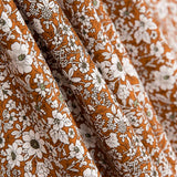 Popeline Coton Fleurs Terracotta - Ribes y Casals