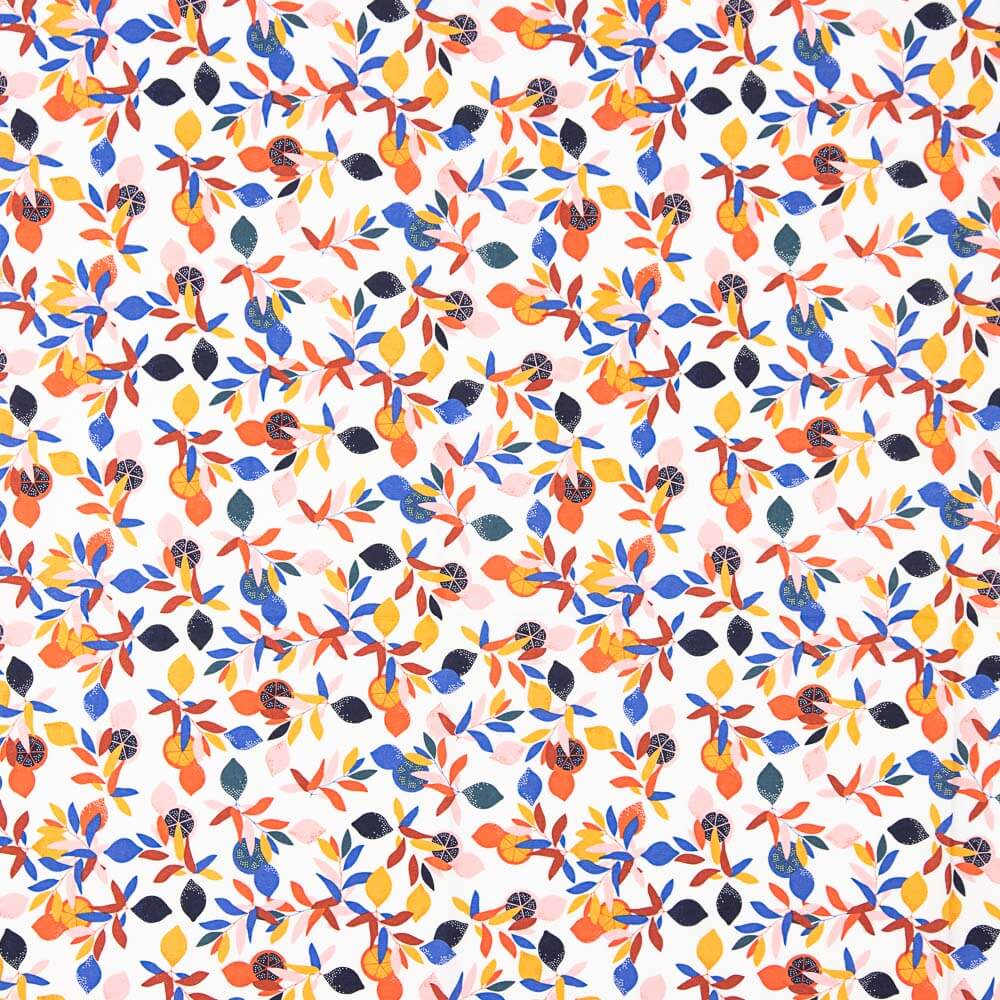 Popeline Coton Citron Écru - Ribes y Casals