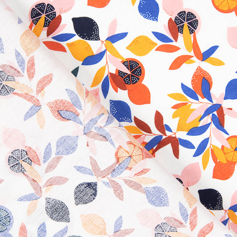 Popeline Coton Citron Écru - Ribes y Casals