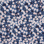 Popeline Coton Fleur Zhang Marine - Ribes y Casals