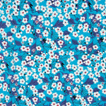 Popeline Coton Fleur Zhang Turquoise - Ribes y Casals