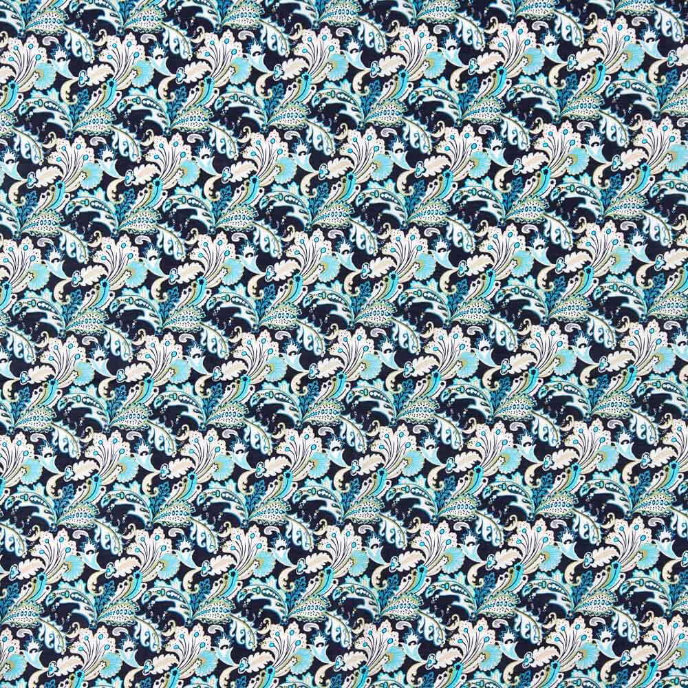 Popeline Coton Cachemire Canard - Ribes y Casals