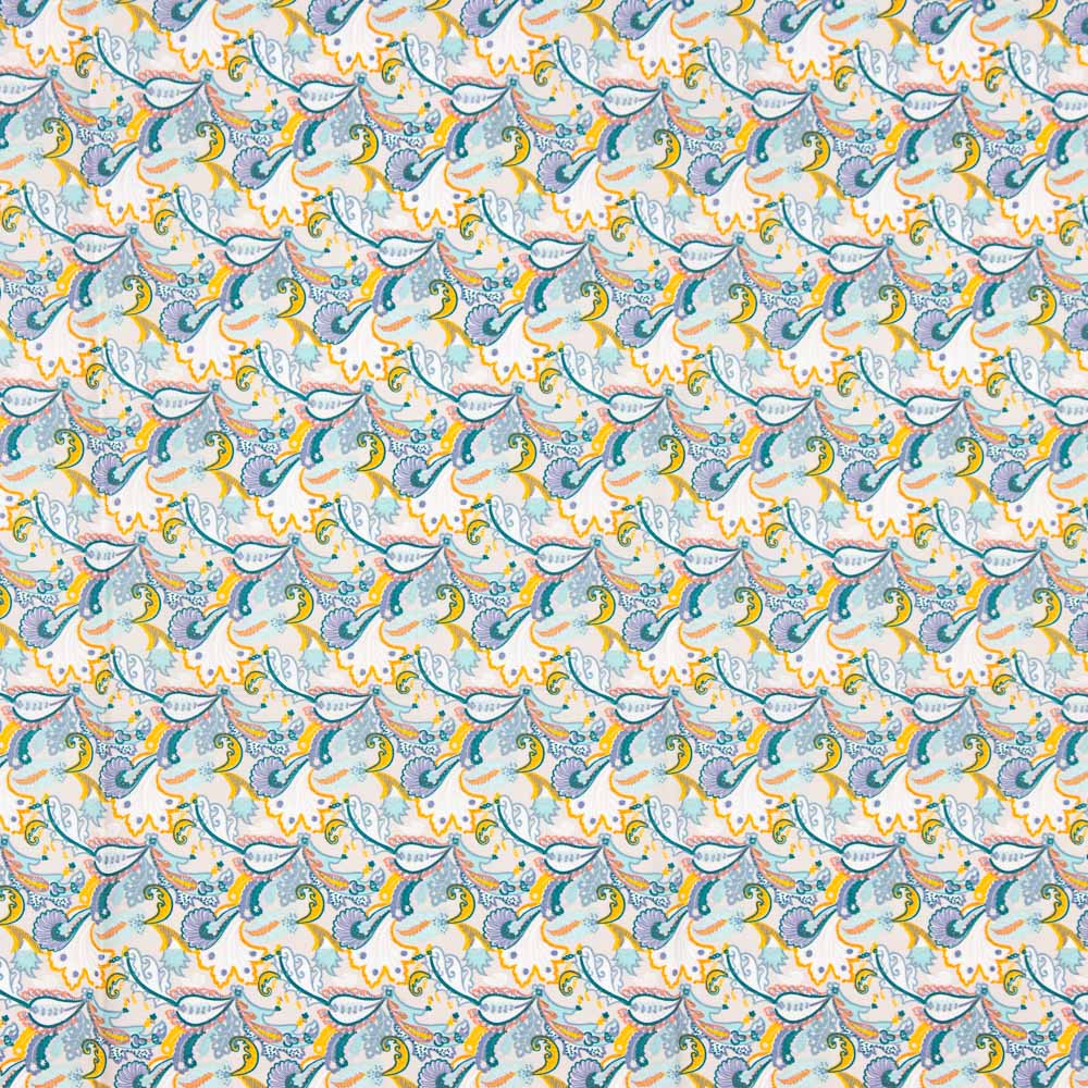 Popeline Coton Cachemire Gris Perle - Ribes y Casals