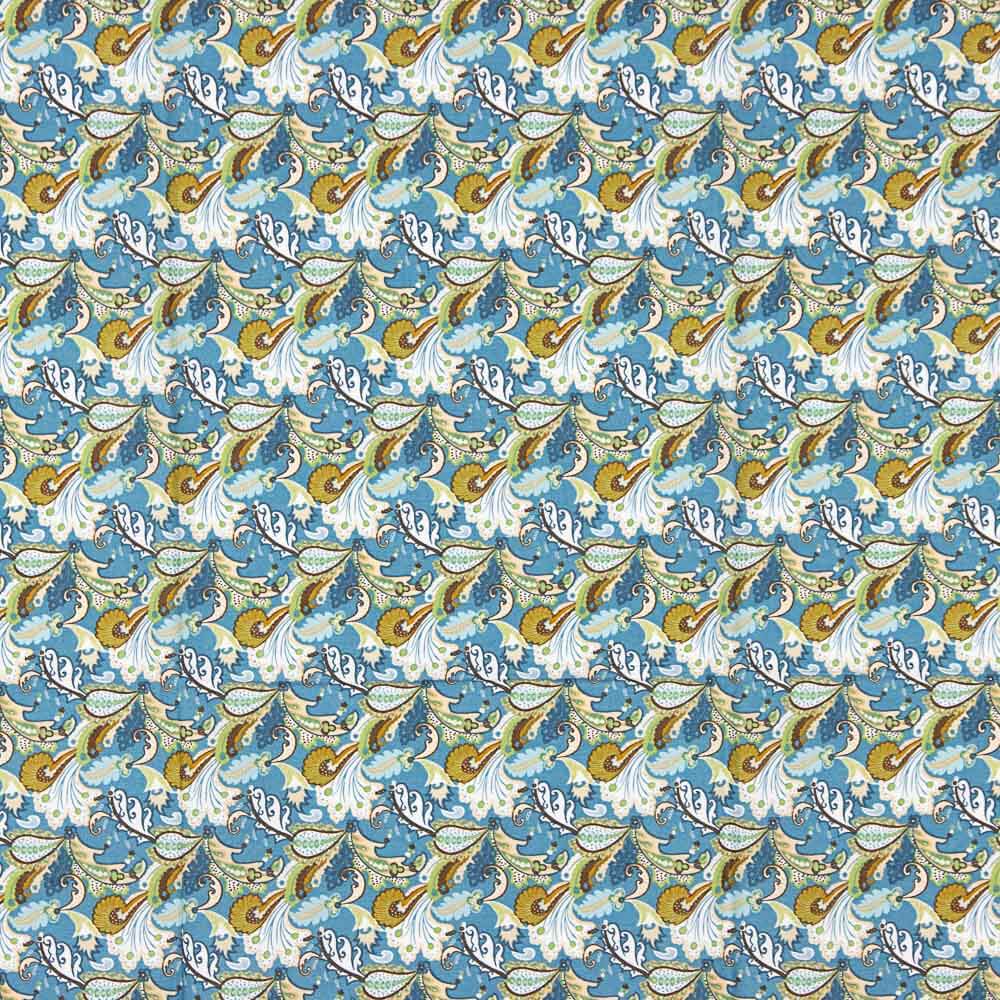 Popeline Coton Cachemire Vert Olive - Ribes y Casals