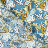 Popeline Coton Cachemire Vert Olive - Ribes y Casals