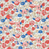 Popeline Coton Rouge Coquelicots - Ribes y Casals