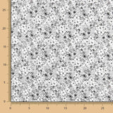 Popeline Coton Fleurs Blanc - Ribes y Casals