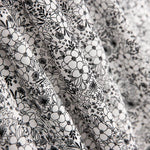 Popeline Coton Fleurs Blanc - Ribes y Casals