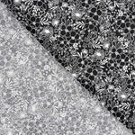 Popeline Coton Fleurs Noir - Ribes y Casals