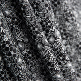 Popeline Coton Fleurs Noir - Ribes y Casals