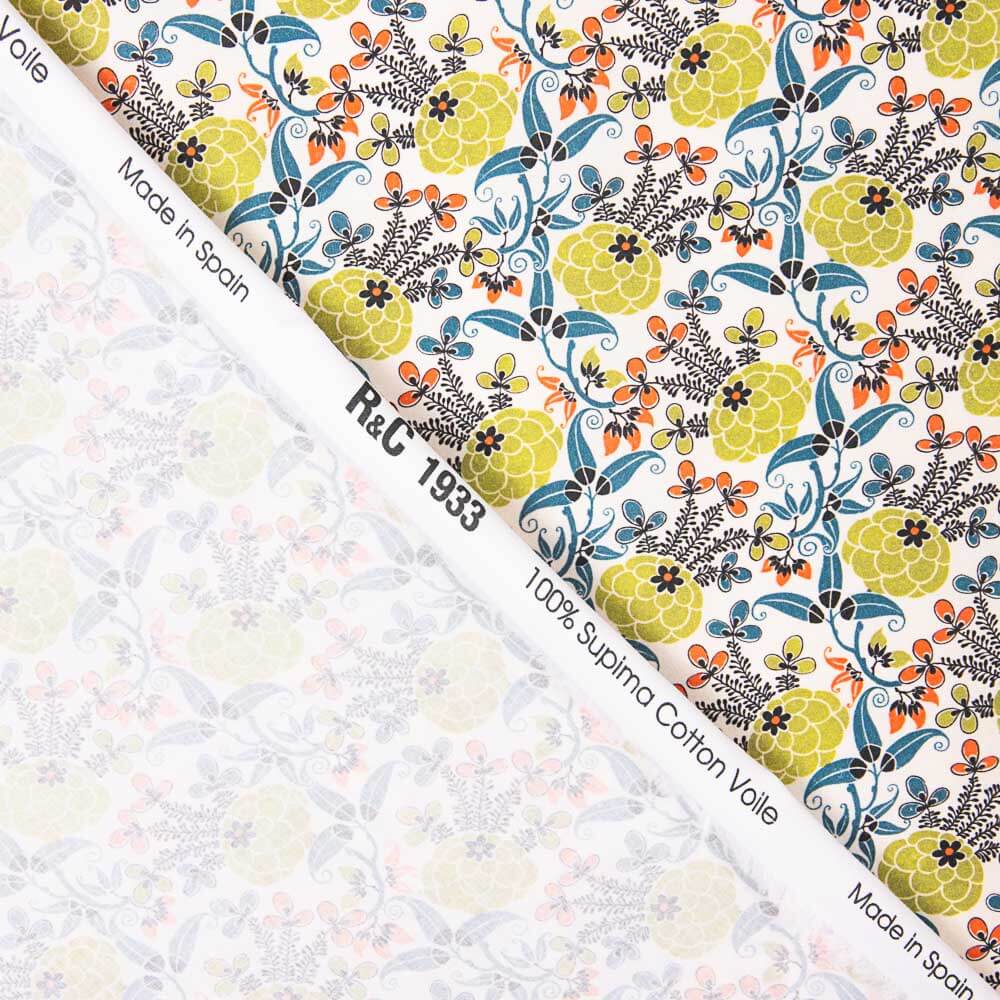 Popeline de coton imprimé Supima 13 - Ribes y Casals