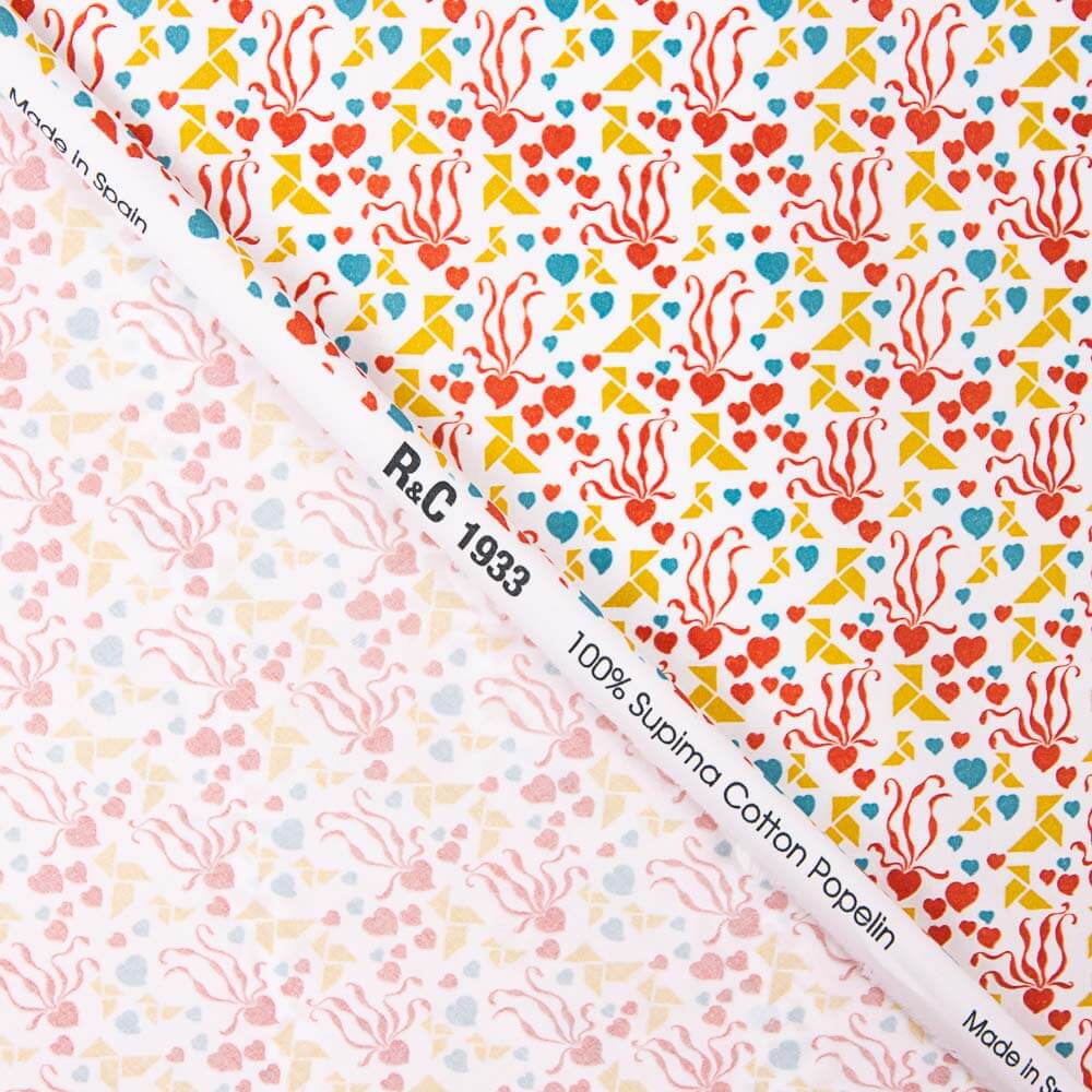 Popeline de coton imprimé Supima 15 - Ribes y Casals