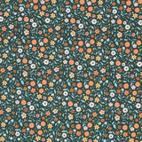 Coton Antibactérien Fleurs Vert - Ribes y Casals