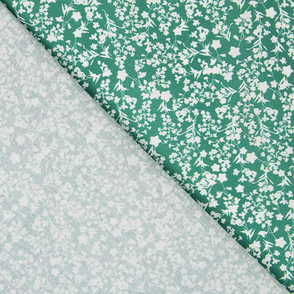 Coton Antibactérien Fleurs Vert - Ribes y Casals